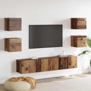 vidaXL TV-skåp 6 pcs Brun 160 x 30 x 30 cm Konstruerat trä