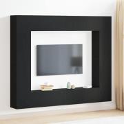 vidaXL TV-skåp 8 pcs Svart 221 x 30 x 180 cm Konstruerat trä