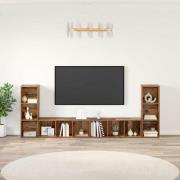 vidaXL TV-bänkset 4 pcs Gammalt trä 37 x 35 x 107 cm Konstruerat trä