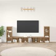 vidaXL TV-skåp 4 pcs artisan ek 37 x 35 x 107.5 cm Träkomposit