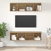 vidaXL TV-bänkset 2 pcs Artisan Ek 37 x 37 x 142,5 cm Konstruerat trä