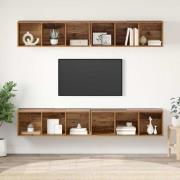 vidaXL Vägg TV Skåp 4 pcs Gammalt trä 37 x 37 x 107.5 cm Träkomposit