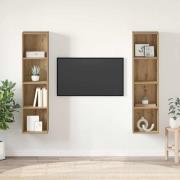 vidaXL TV-skåp 2 pcs Brun 37 x 37 x 142.5 cm Konstruerat trä