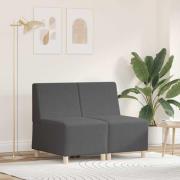 vidaXL Modulsofa utan armstöd 2 pcs Mörkgrå 55 x 74 x 82 cm