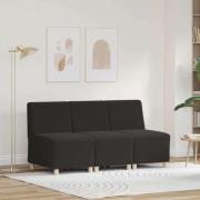vidaXL Modulsofa utan armstöd 3 pcs Mörkgrå 55 x 74 x 82 cm Mockatyg
