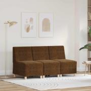 vidaXL Soffstol 3 pcs Brun 55 x 74 x 82 cm Faux mockaläder