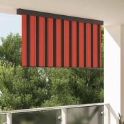 vidaXL Utomhus rullgardin Randig orange och brun 200 x 250 cm tyg