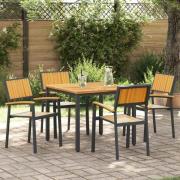 vidaXL Trädgård Stol 4 pcs Brun 56 x 57 x 87 cm Massivt akaciaträ