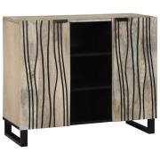 vidaXL Skåp Vit 90 x 33 x 75 cm massivt mangoträ