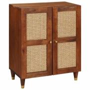 vidaXL Sideboard Brun 60 x 33.5 x 75 cm massivt mangoträ