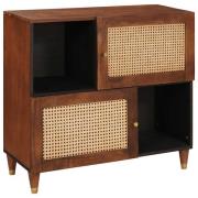 vidaXL Sideboard Brun 80 x 33,5 x 75 cm Massivt mangoträ