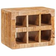 vidaXL Vinställ Väggmonterad Brun 44 x 30 x 35 cm massivt mangoträ