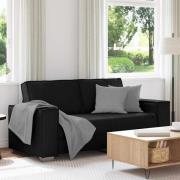 vidaXL Soffafåtölj med kudde Svart 180 x 78 x 84 cm Konstläder