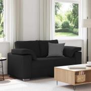vidaXL Soffa Svart 160 x 77 x 82 cm tyg