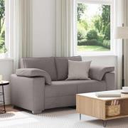 vidaXL Soffa med kudde Taupe 160 x 77 x 82 cm tyg