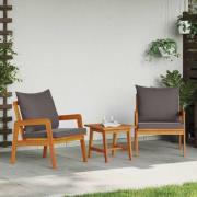 vidaXL Bistroset 3 pcs Brun 45 x 45 x 38cm Massivt akaciaträ