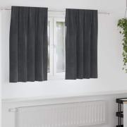 vidaXL Gardiner med gardiner 2 pcs Ljusgrå 140 x 140 cm Sammet