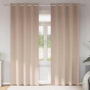 vidaXL Gardiner med gardiner 2 pcs Taupe Polyester