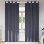 vidaXL Gardiner med gardiner 2 pcs Antracit Polyester