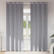 vidaXL Gardiner med gardiner 2 pcs Ljusgrå Polyester