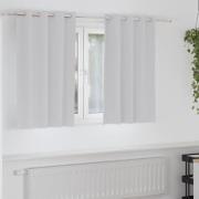 vidaXL Mörkläggningsgardiner med ringar Ljusgrå Polyester