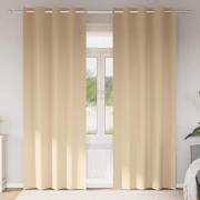 vidaXL Gardiner med gardiner 2 pcs Kräm Polyester