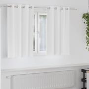 vidaXL Mörkläggningsgardiner med ringar Ren Vit Polyester