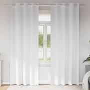 vidaXL Gardiner med gardiner 2 pcs Ren vit Polyester