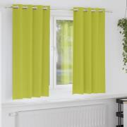 vidaXL Mörkläggningsgardiner med Ringar 2 pcs Grön 175 x 140 cm