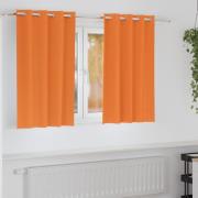 vidaXL Mörkläggningsgardiner med ringar Klart Orange Polyester