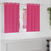 vidaXL Gardiner med gardiner 2 pcs Ljusrosa Polyester