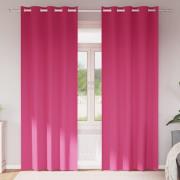 vidaXL Mörkläggningsgardiner med gardiner Ljust Rosa Polyester