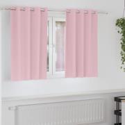 vidaXL Gardiner med gardiner 2 pcs Babyrosa Polyester
