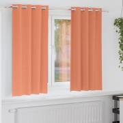 vidaXL Gardiner med gardiner 2 pcs Terracotta Polyester