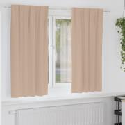 vidaXL Mörkläggningsgardiner med gardiner Taupe Polyester