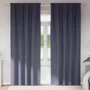 vidaXL Mörkläggningsgardiner med Ringar 2 pcs Antracit 225 x 140 cm
