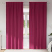 vidaXL Gardiner med gardiner 2 pcs Vinröd Polyester