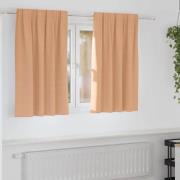 vidaXL Mörkläggningsgardiner med Ringar 2 pcs Ljusbrun 140 x 140 cm
