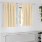 vidaXL Mörkläggningsgardiner med ringar Kräm Polyester