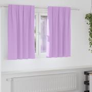 vidaXL Mörkläggningsgardiner med ringar Lila Polyester