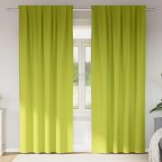 vidaXL Gardiner med gardiner 2 pcs Äppelgrön Polyester