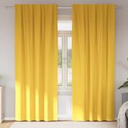 vidaXL Mörkläggningsgardiner med gardiner Senapsgul Polyester