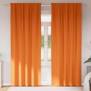 vidaXL Gardiner med gardiner 2 pcs Klart orange Polyester