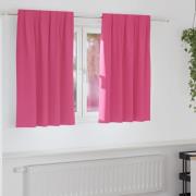 vidaXL Gardiner med gardiner 2 pcs Ljusrosa Polyester