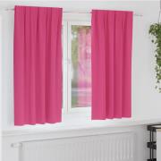 vidaXL Mörkläggningsgardiner med Ringar 2 pcs Klart Pink 175 x 140 cm