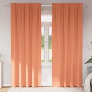 vidaXL Mörkläggningsgardiner med Ringar 2 pcs Terracotta 245 x 140 cm