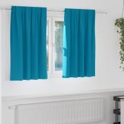 vidaXL Mörkläggningsgardiner med gardiner Turkos Polyester
