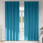 vidaXL Gardiner med gardiner 2 pcs Turkos Polyester