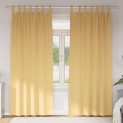 vidaXL Mörkläggningsgardiner med Ringar 2 pcs Beige 245 x 140 cm
