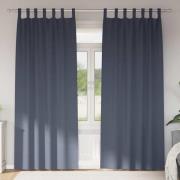 vidaXL Mörkläggningsgardiner med Ringar 2 pcs Antracit 245 x 140 cm